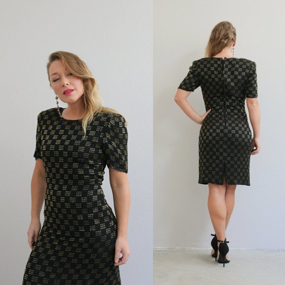 1990's Mark & John by Gopal Evening Dress //  Women's Size Extra Small to Small - Picture 5 of 7